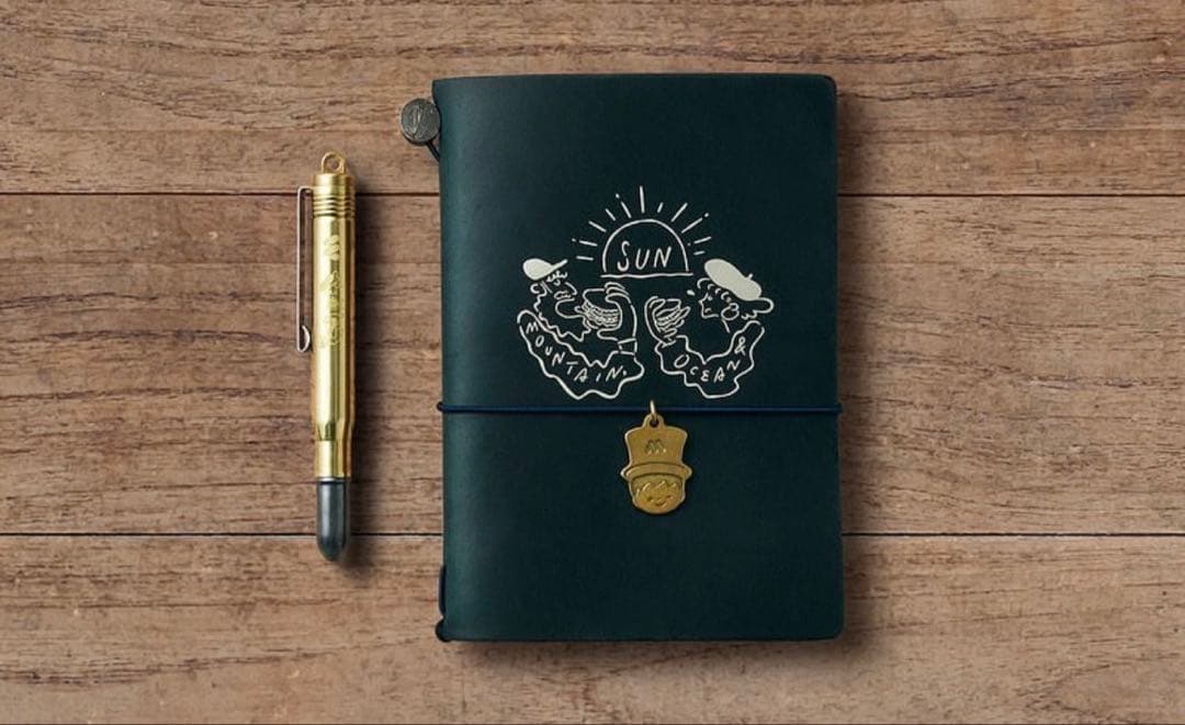 【新品未使用】モスバーガー 50周年トラベラーズノート BLUE(ブルー)