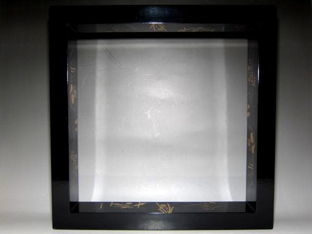 ＜特別価格＞中村宗哲 春秋草花蒔絵 炉縁 裏千家十五代 鵬雲斎花押　v914