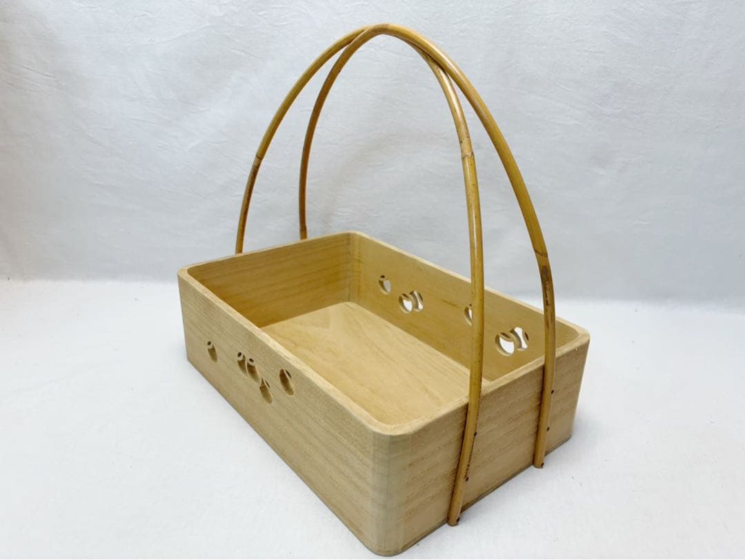 未使用 茶道具 桐 一燈好写 つぼつぼ透かし 手持ち莨盆 喫煙具 木工芸 紙箱