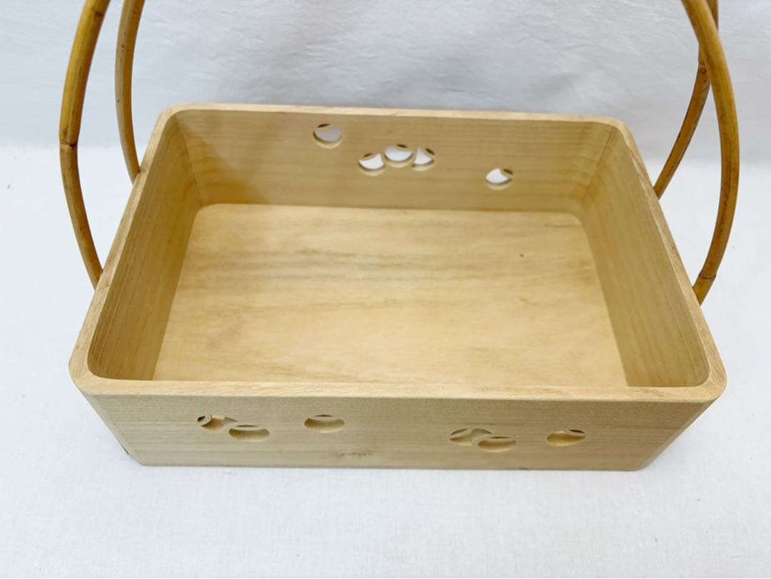 未使用 茶道具 桐 一燈好写 つぼつぼ透かし 手持ち莨盆 喫煙具 木工芸 紙箱