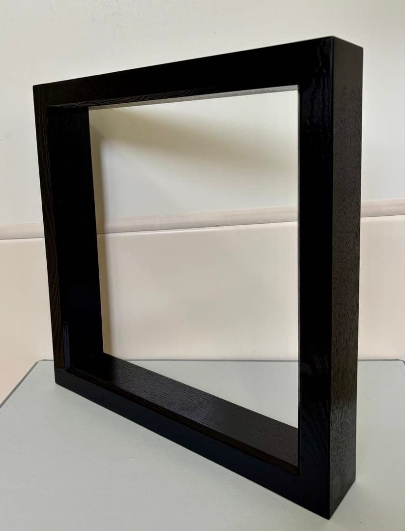 茶道具　炉縁　掻き合わせ　柿合塗り　黒　漆塗り　未使用品