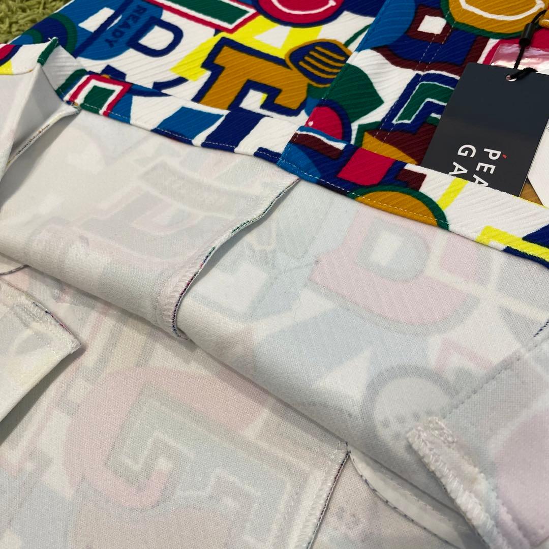 パーリーゲイツ カルゼジャガード裏起毛 スカート ＜カレッジロゴ＞ 総柄 0