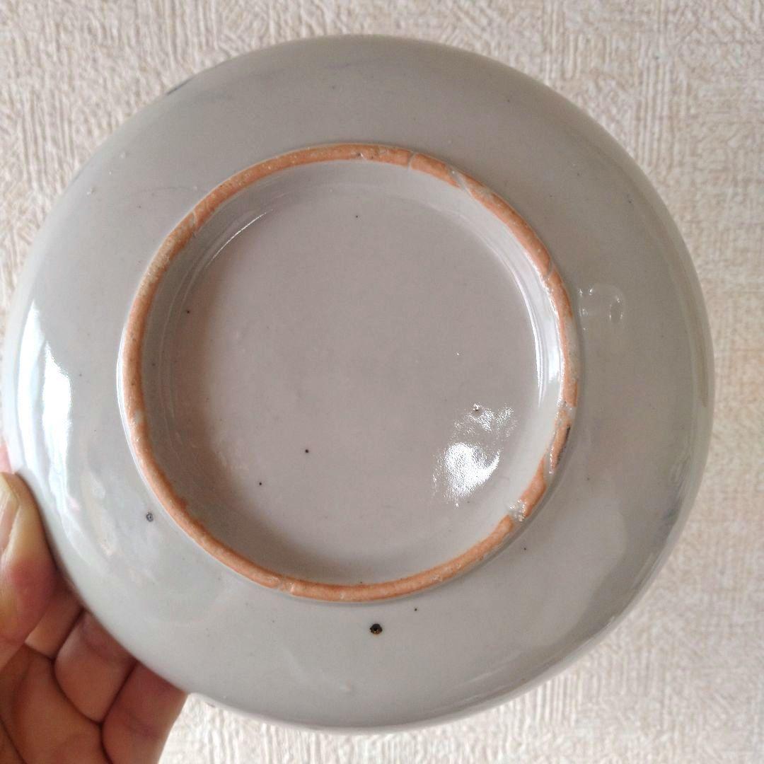 古伊万里明治印判芭蕉文平皿五客