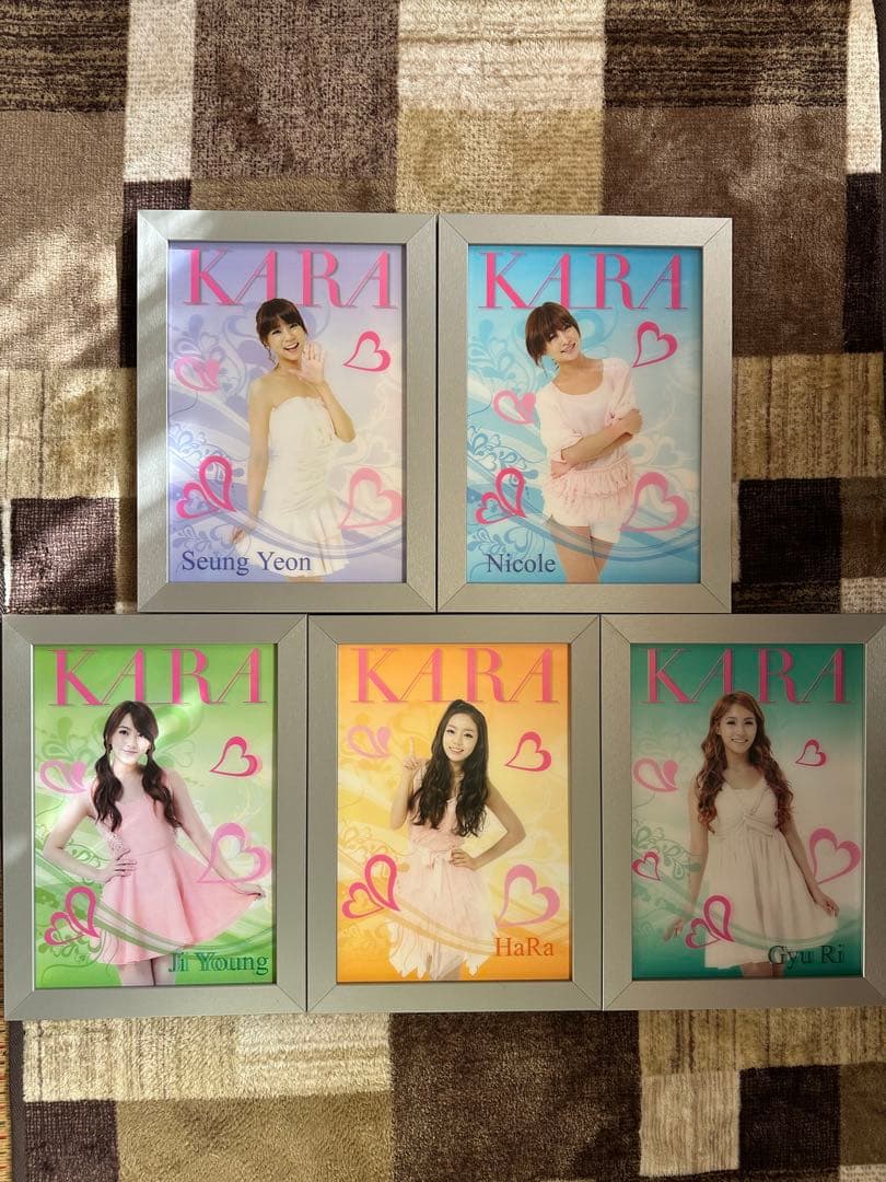 KARA 3Dポスター 額縁入り５枚セット　ファミマ限定