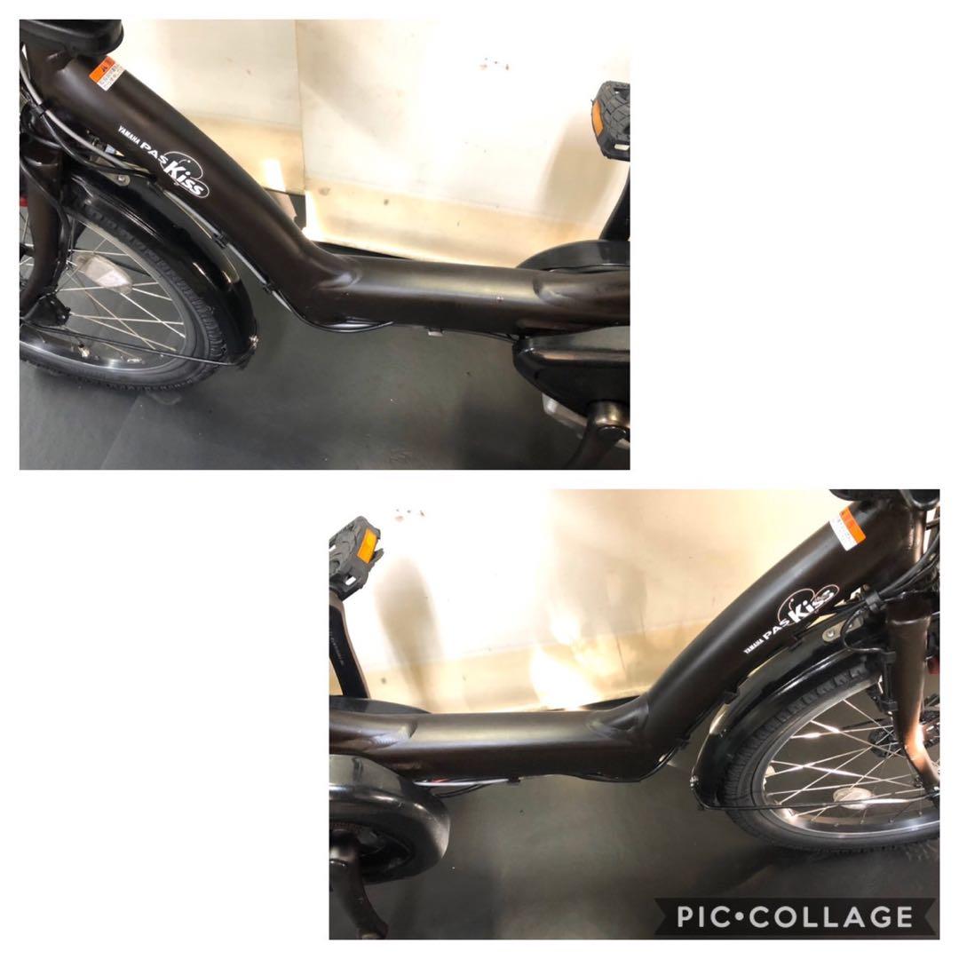 1年保証　ヤマハ　パスキッス　20インチ　子供乗せ　茶色　電動アシスト自転車