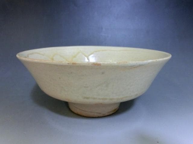 茶碗■古い鉢「渡り物写し鉢」お茶道具 黄白釉 古玩 古美術 時代物 骨董■