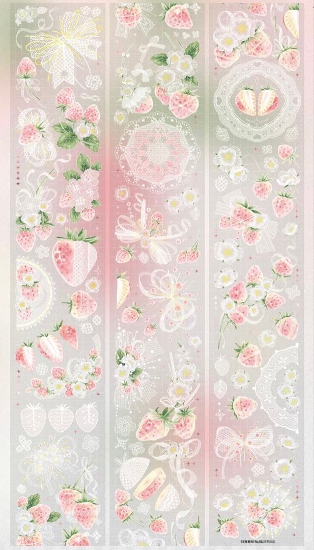 Hoshi奶芙《草莓夏吻》海外マスキングテープ　マステ 【2669】