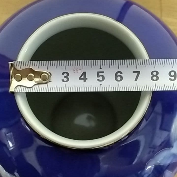 有田焼　深川製磁　染錦牡丹紋　花瓶　壷