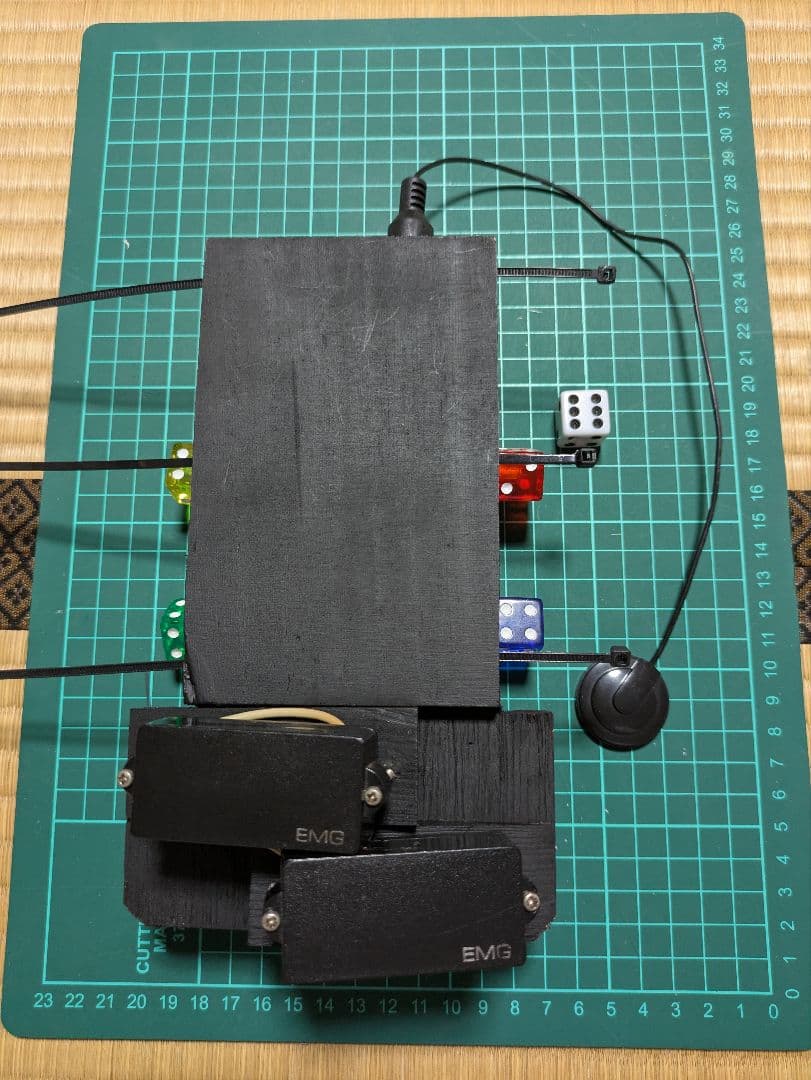 【自作】EMG ウッドベース　ピックアップ