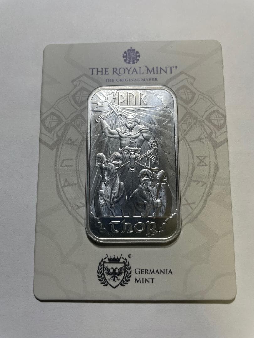 1オンス ロイヤルミント グレートブリテン 北欧神々 - トール.9999銀バー