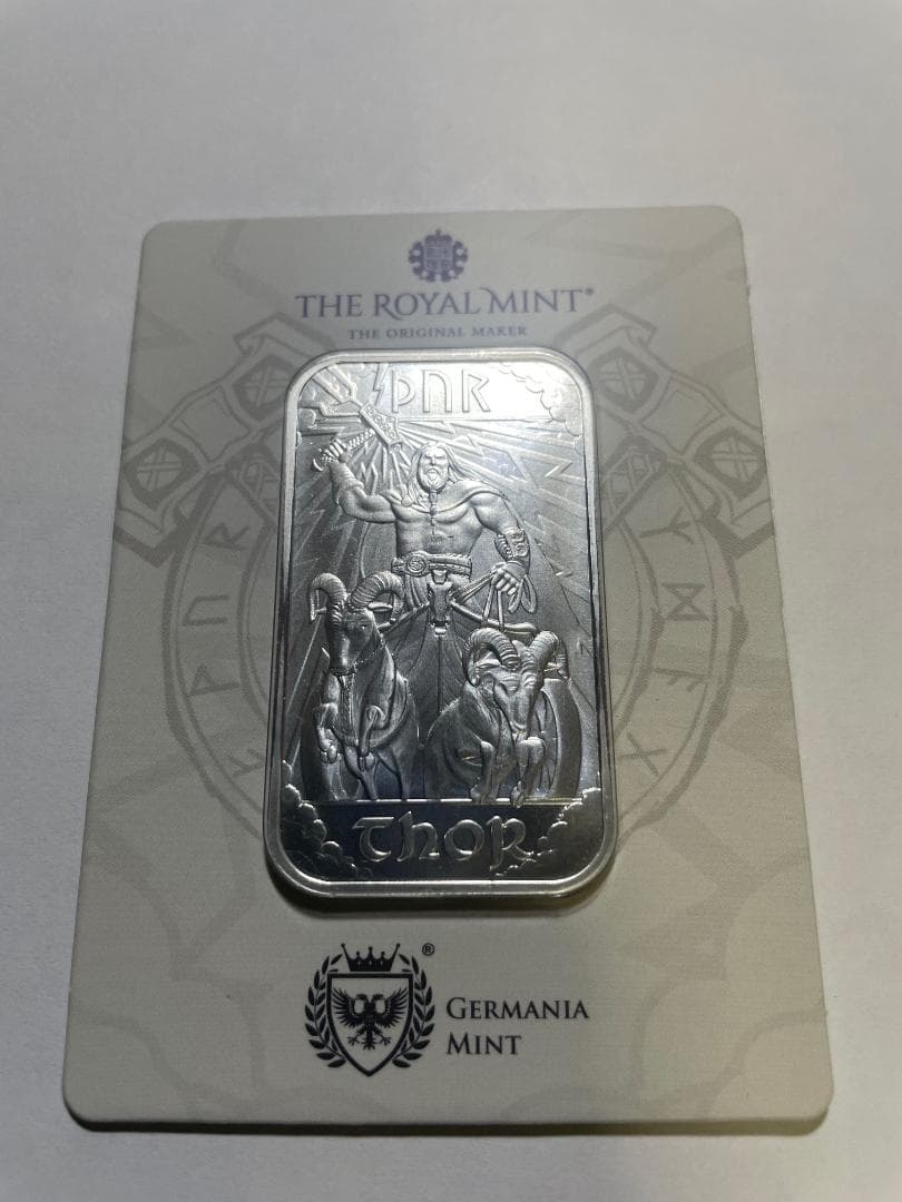 1オンス ロイヤルミント グレートブリテン 北欧神々 - トール.9999銀バー