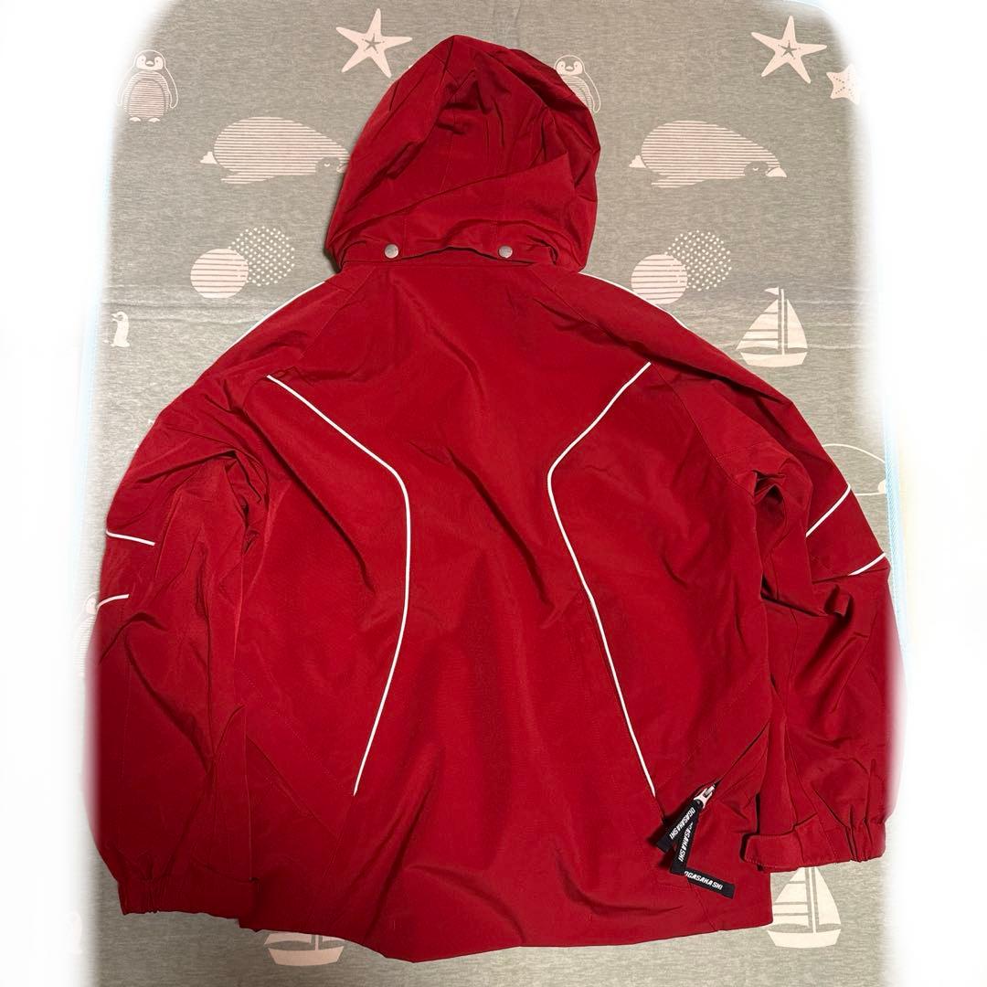 OGSAKA DESCENTE スキーウェア 上下 上着M・パンツ L 赤／黒