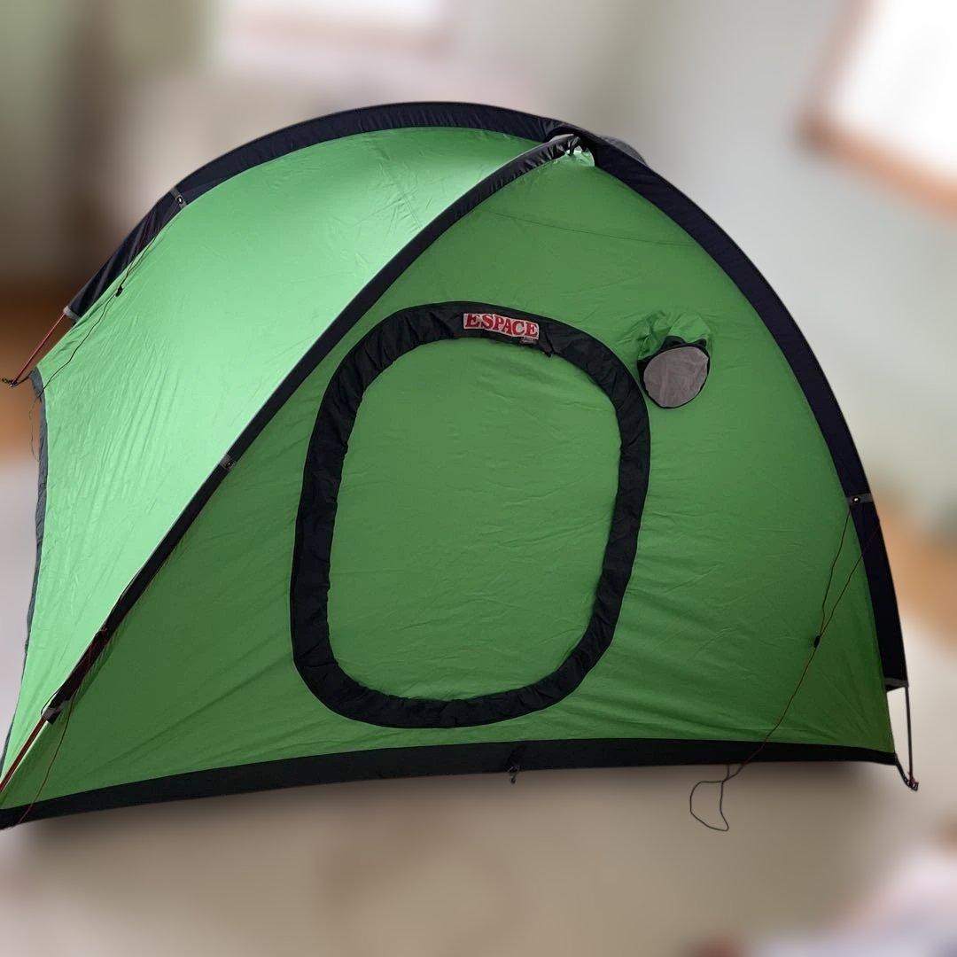 ESPACE マキシム　ドーム型テント グリーン2〜3人用　前室フライシート付き