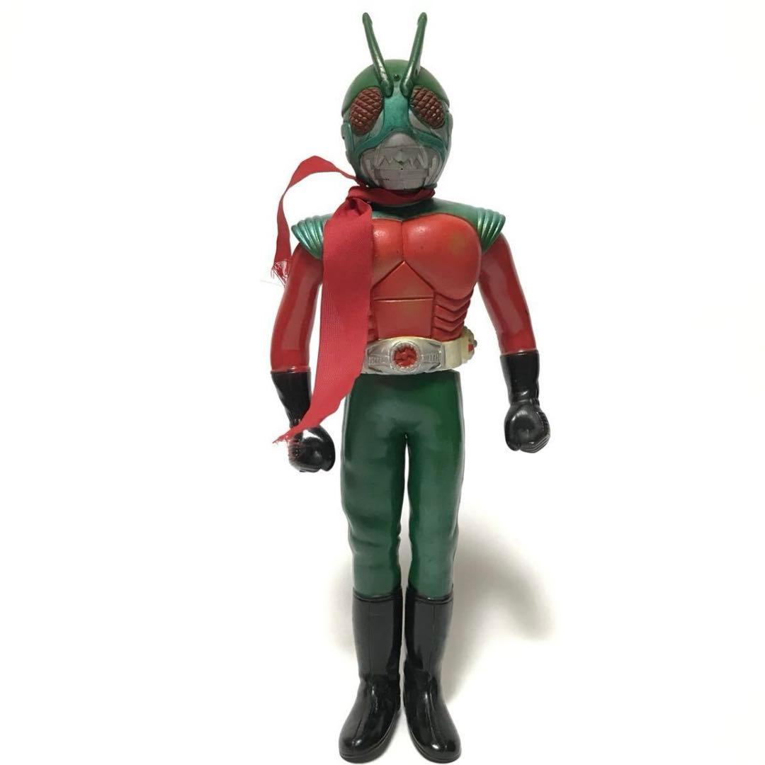 ポピー スカイライダー 面取れ ソフビ フィギュア / 昭和レトロ 仮面ライダー