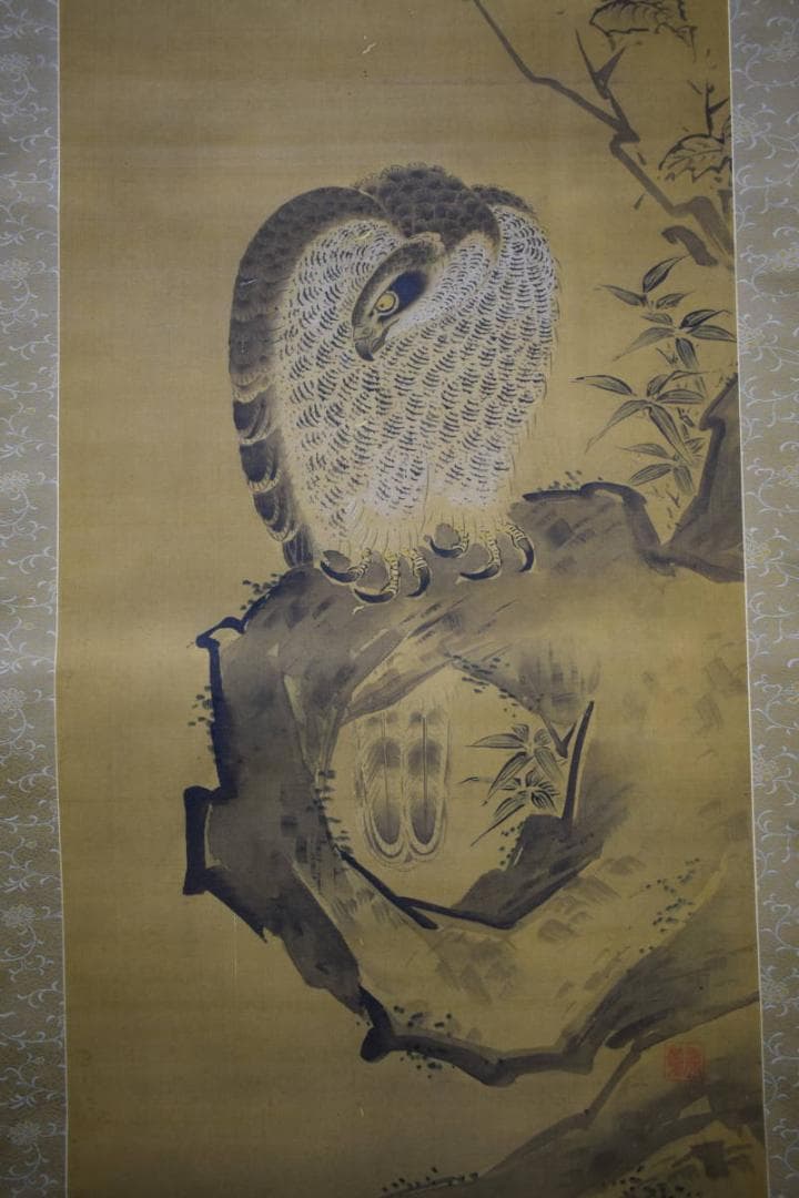 不詳/作者不詳/古画/鷹図/布袋屋掛軸HG-124