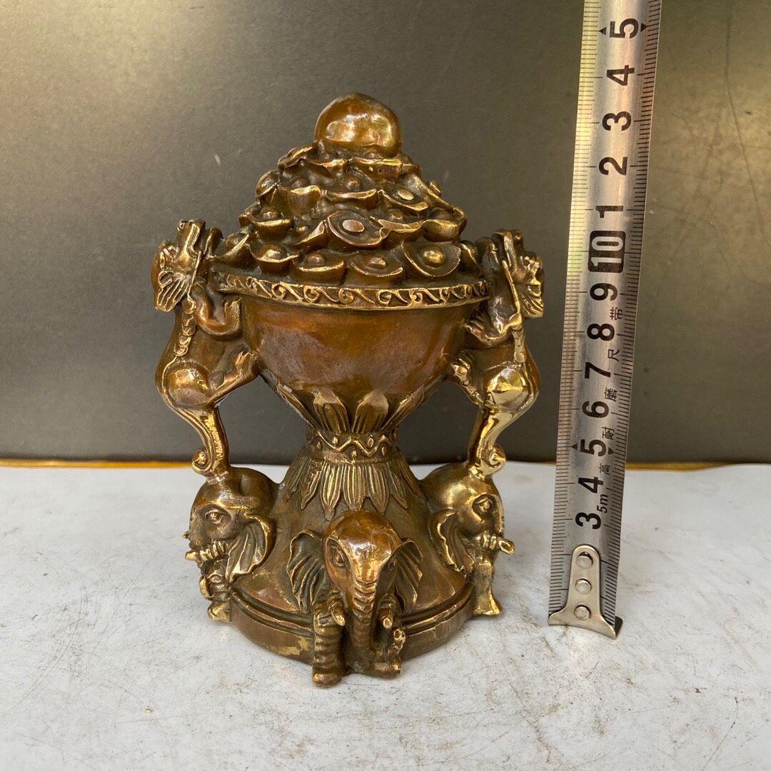 銅器 四象聚宝盆 鎮宅 辟邪 開運 風水 招財 置物 工芸品 装飾品