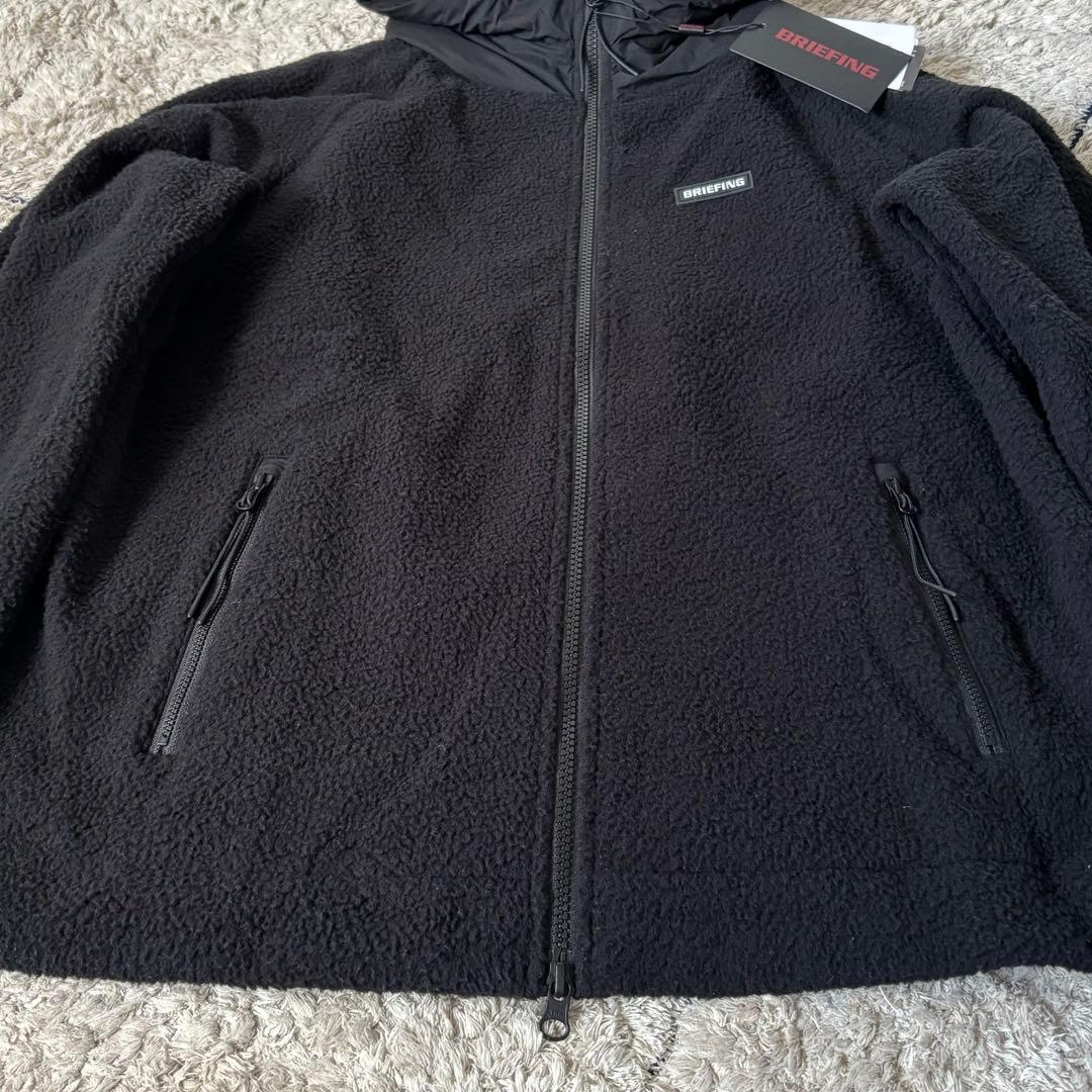 【タグ付き✨】ブリーフィング　フリース　ボア　ジャケット　ジップ　中綿　ブラック