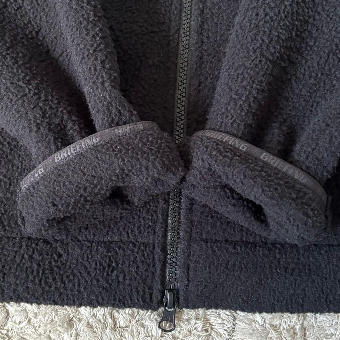【タグ付き✨】ブリーフィング　フリース　ボア　ジャケット　ジップ　中綿　ブラック