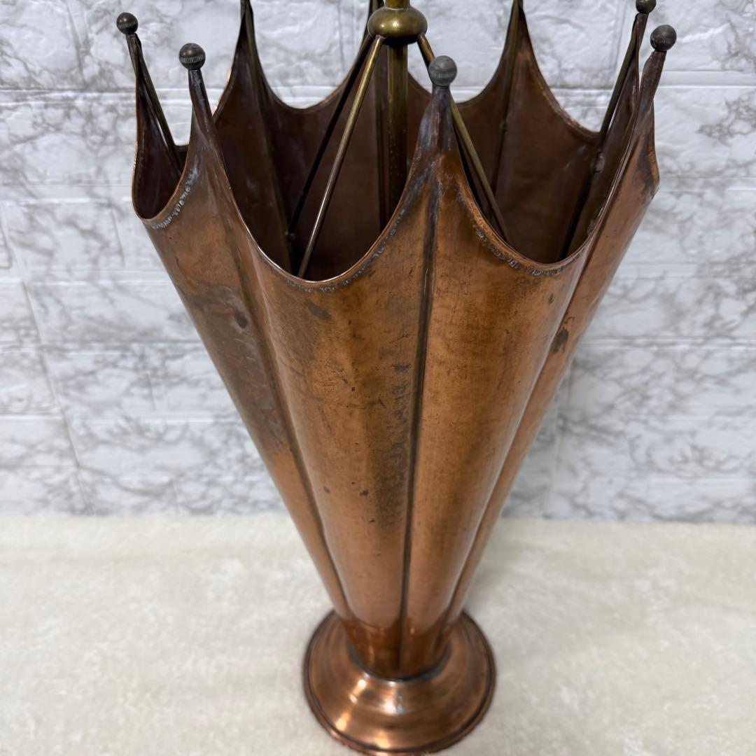 銅製　傘型　傘立て　アンティーク　イタリア製　アンブレラスタンド　オシャレ　店舗