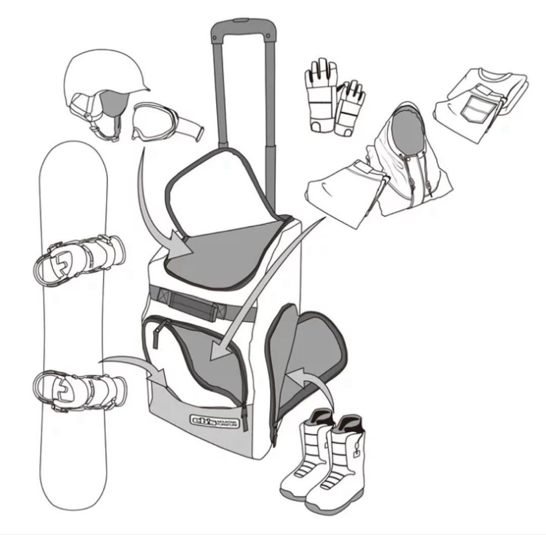 【美品】eb’s エビス スノーボード キャリーバッグ&トートセット ウィール