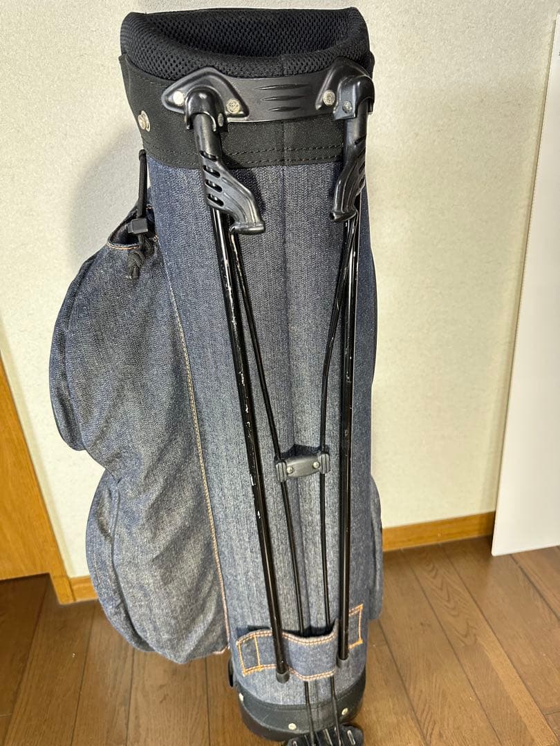 エヴィスゴルフ　デニム キャディバッグ スタンド機能付き