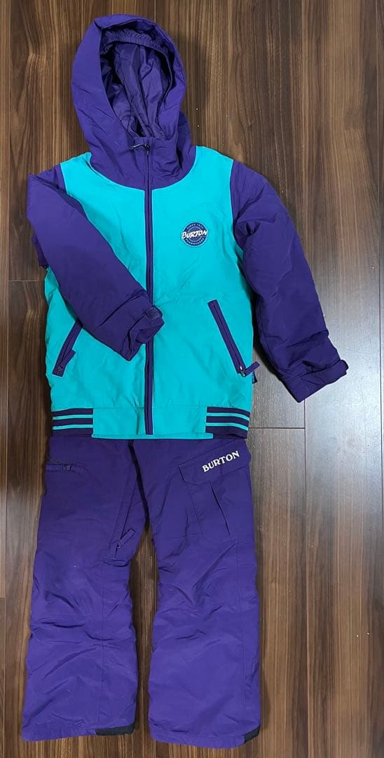 【美品】BURTON バートン キッズ スキーウェア 上下セット XS