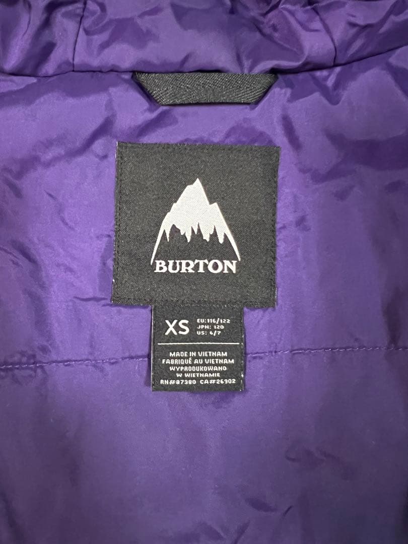 【美品】BURTON バートン キッズ スキーウェア 上下セット XS