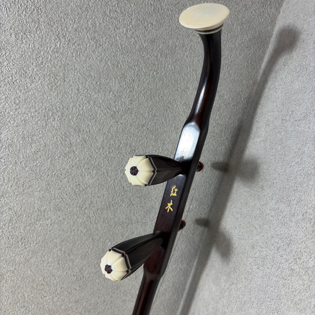 【新品未使用】古月琴坊 蘇州式 二胡 本革 蛇革 中国 民族楽器