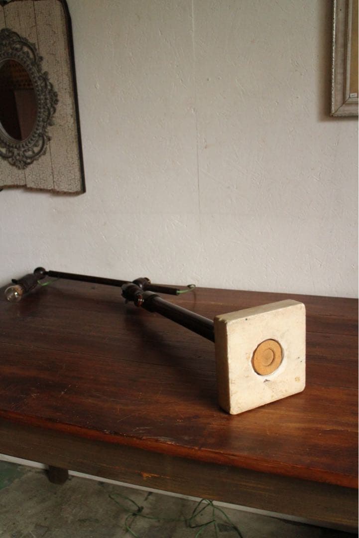 貴重！アンティークアーム木製のスタンドランプ　戦前スタンドライト　卓上ライト