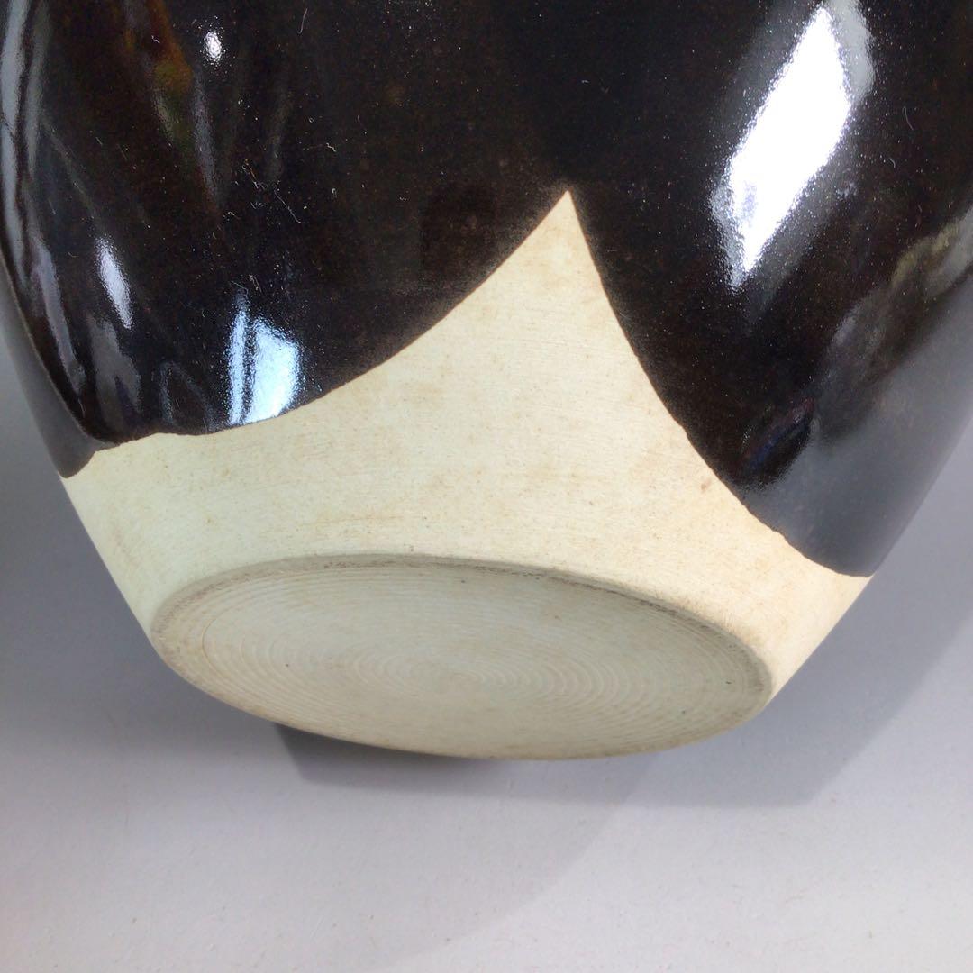 Ｐ１１２　飾壷　『平安　万代草山造』『茶壷』　共箱　茶道具