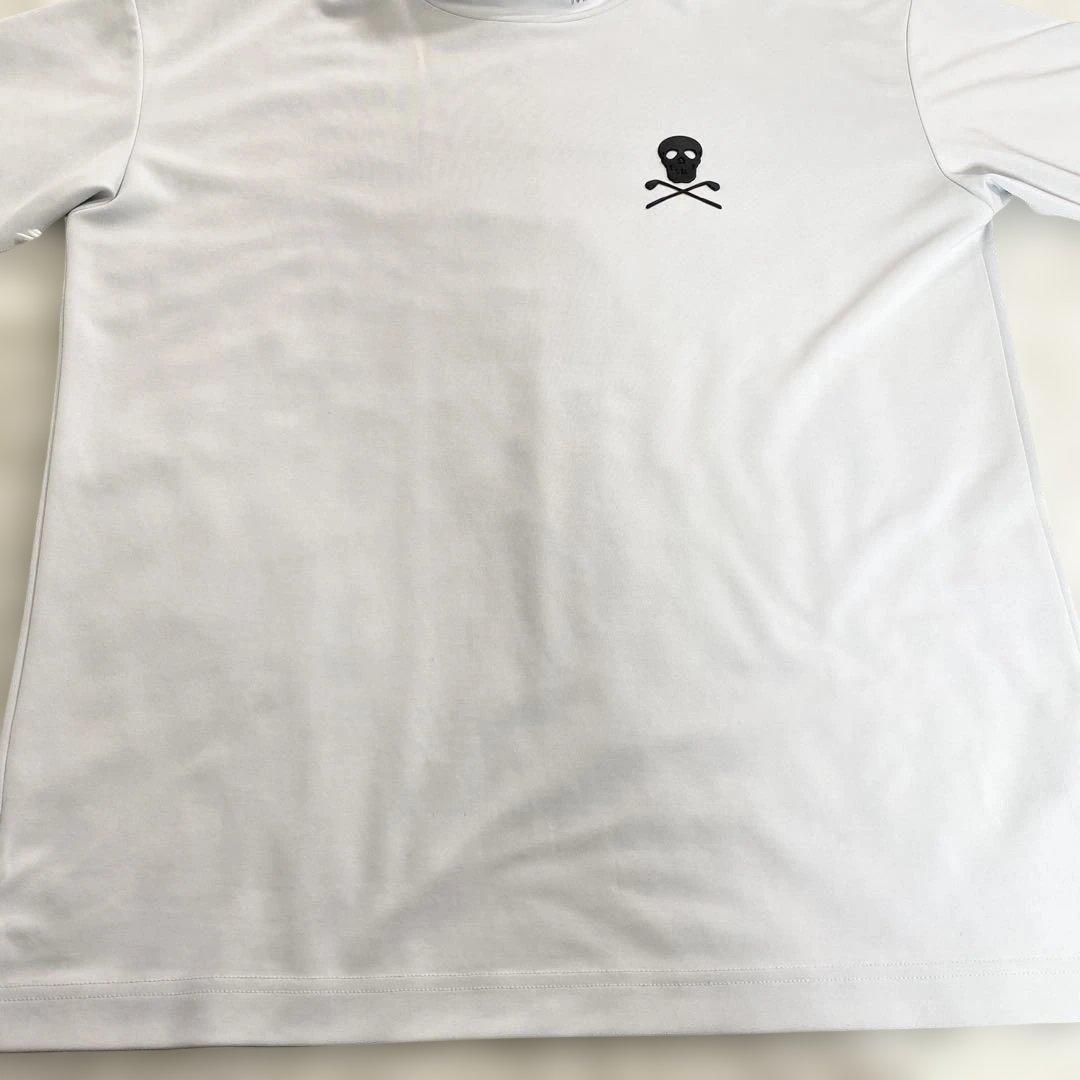 MARK&LONA モックネック　半袖 Tシャツ スカル　ゴルフ　L 伸縮性