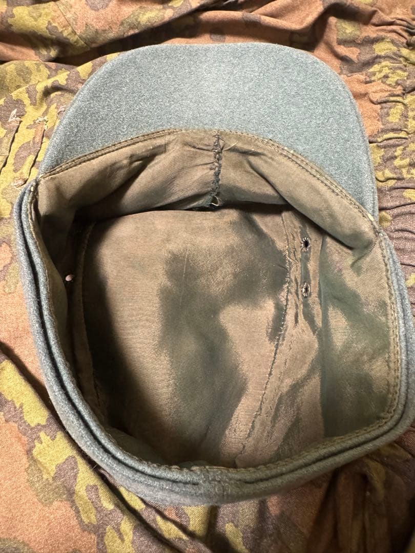 ドイツ軍　M43戦闘帽　エーデルワイスバッジ付き