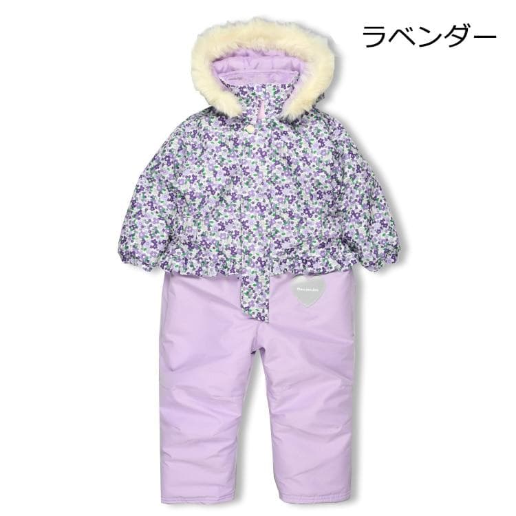 新品100 小花柄スノーコンビ・ジャンプスーツ
