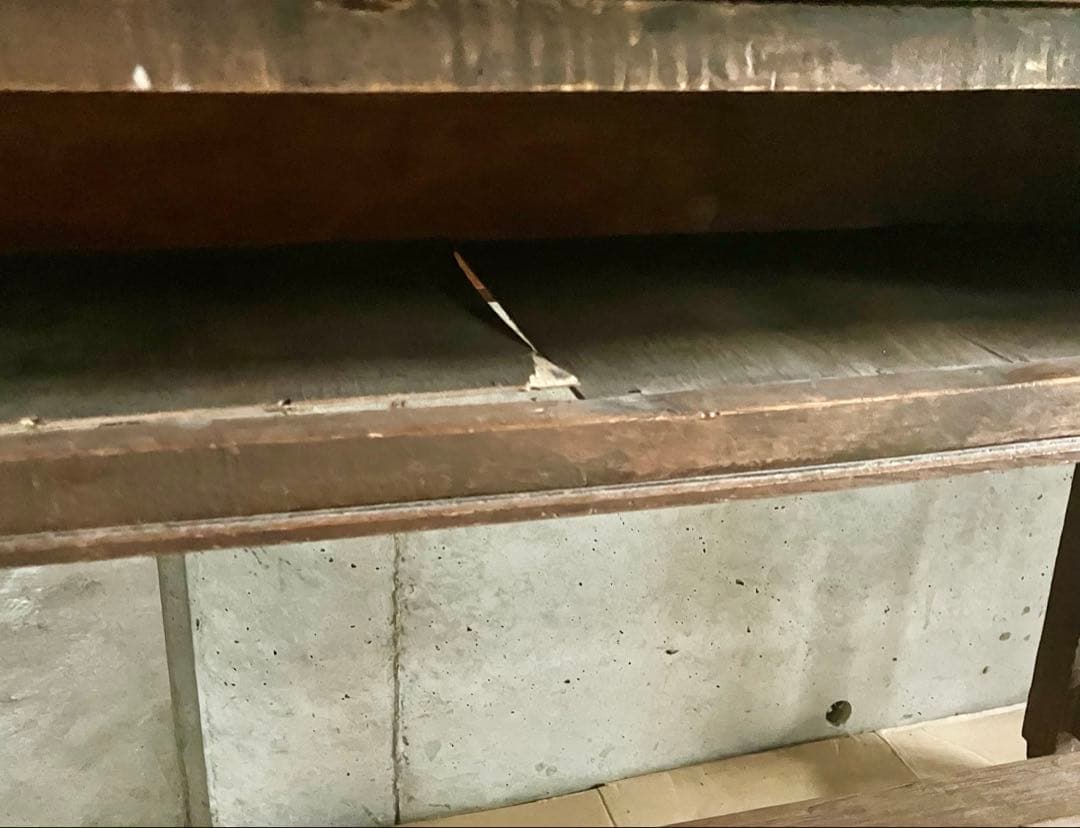 ヴィンテージ 昭和レトロ 学校・会議室用テーブル 長卓 文机 一枚板 B