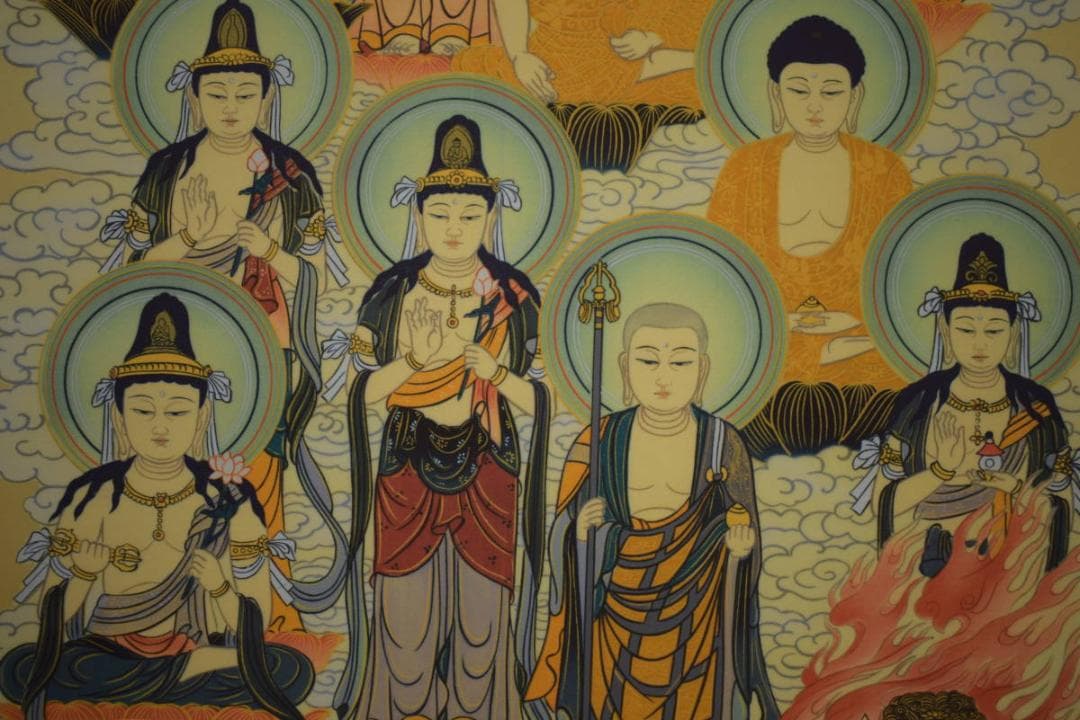 /広遠/十三仏図/桐共箱付/布袋屋掛軸HI-927