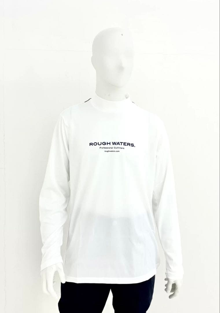 エリートグリップ　ROUGH WATERS 長袖モックネック　ホワイト　LL