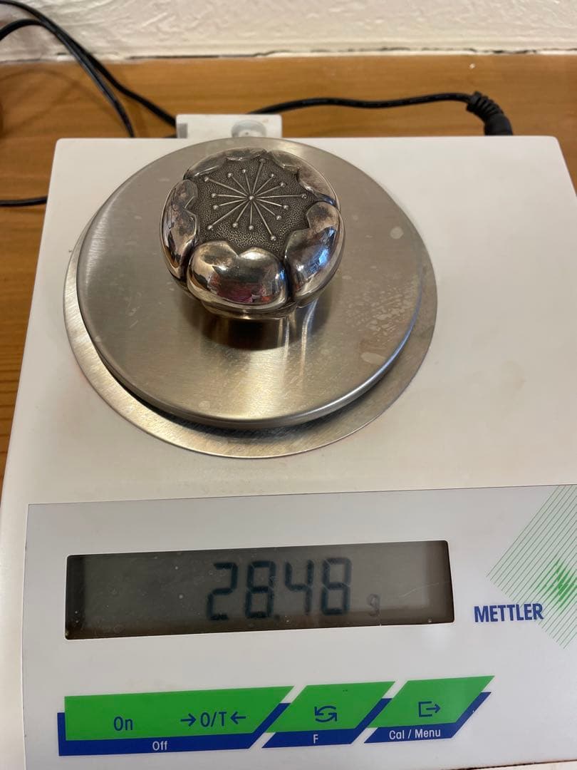 純銀製　初代花柳寿美　十三回忌　香合 茶道具 骨董品 アンティーク シルバー