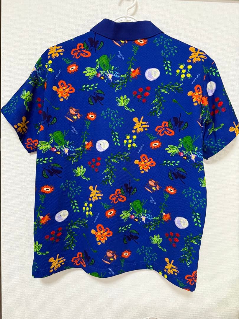 パーリーゲイツ　格子メッシュ半袖ポロシャツ　レディース