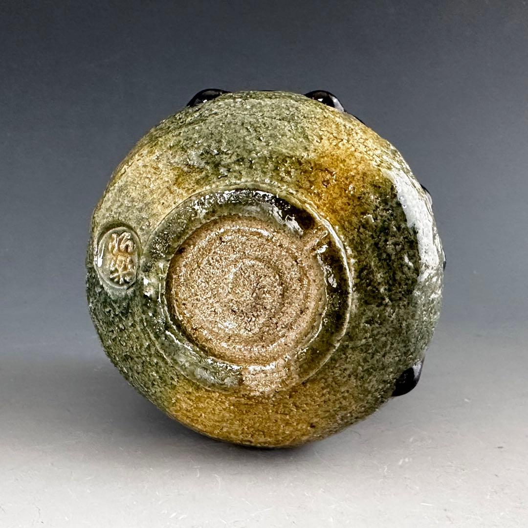 茶道具　黒　筒茶碗　三代　佐々木昭楽　共箱　京都　陶芸　楽焼　冬　抹茶　温かい