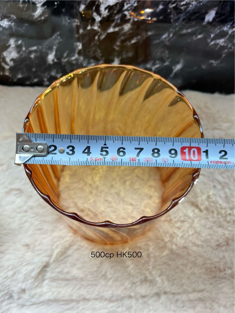 Petromax 500CP HK500 交換用ホヤ 琥珀色波模様