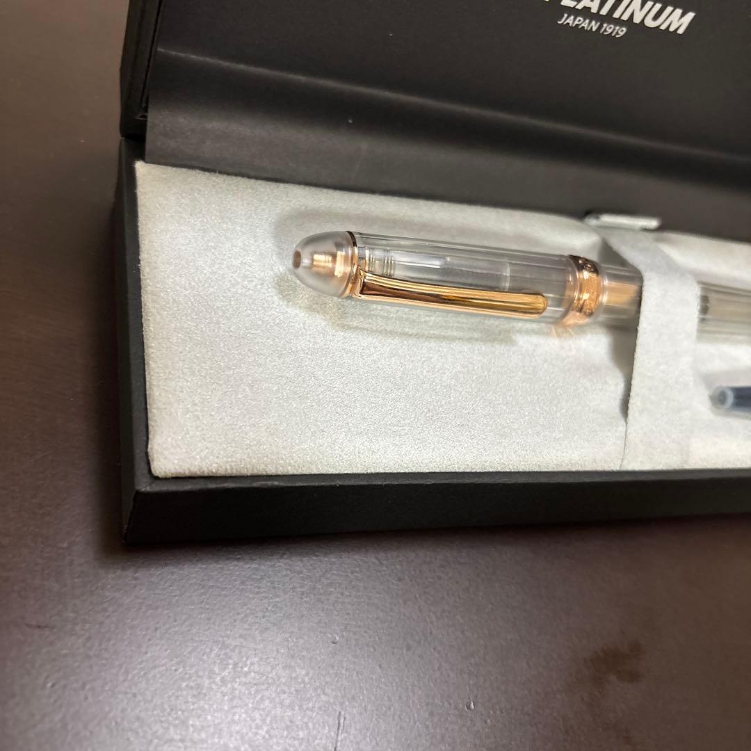 プラチナ万年筆　ニース ロゼ　細字 万年筆 センチュリー F