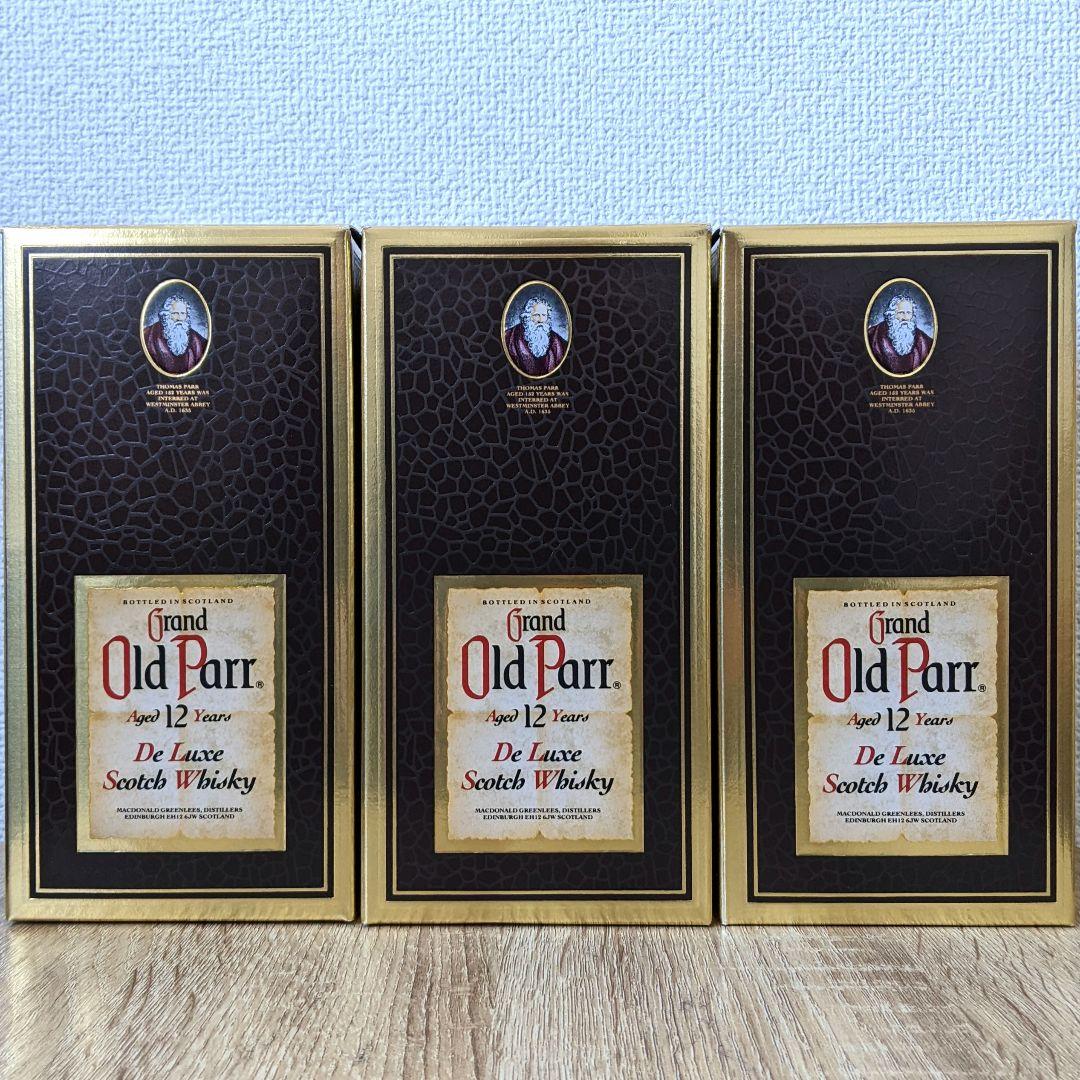 オールドパー12年　デラックス　1Ｌ 43％　未開栓　箱あり　3本セット