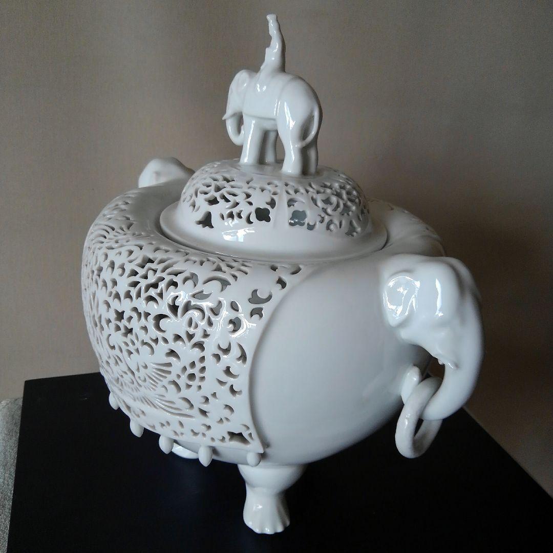 杉原一壺作　白磁大香炉
