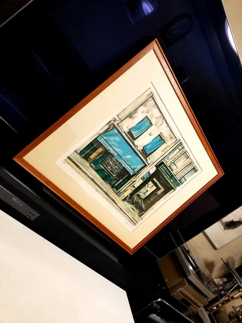 荻須高徳　1982年　パンとケーキの店　リトグラフ　サイン　エディション　記載