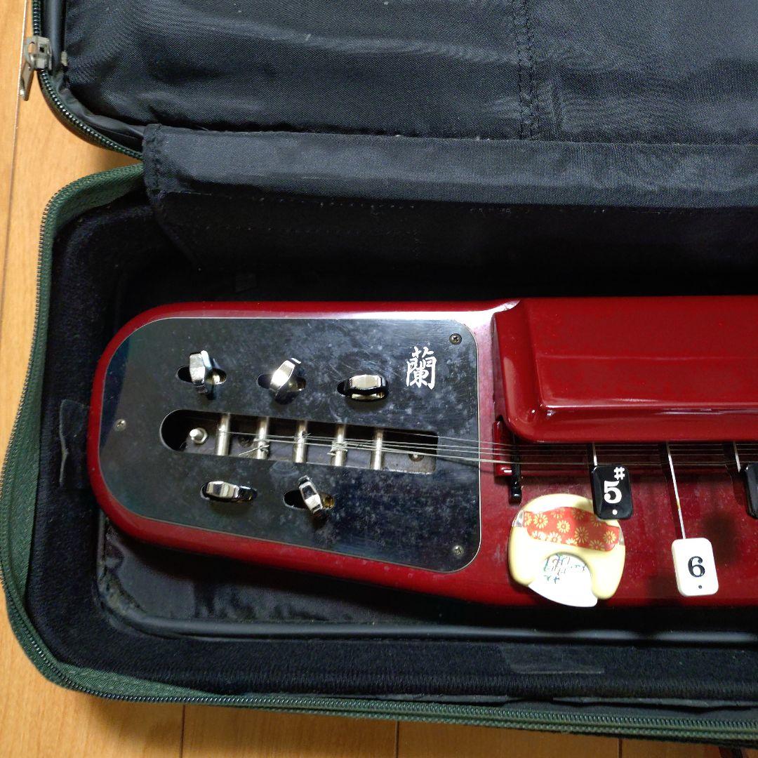 大正琴 赤 6弦 ケース付き