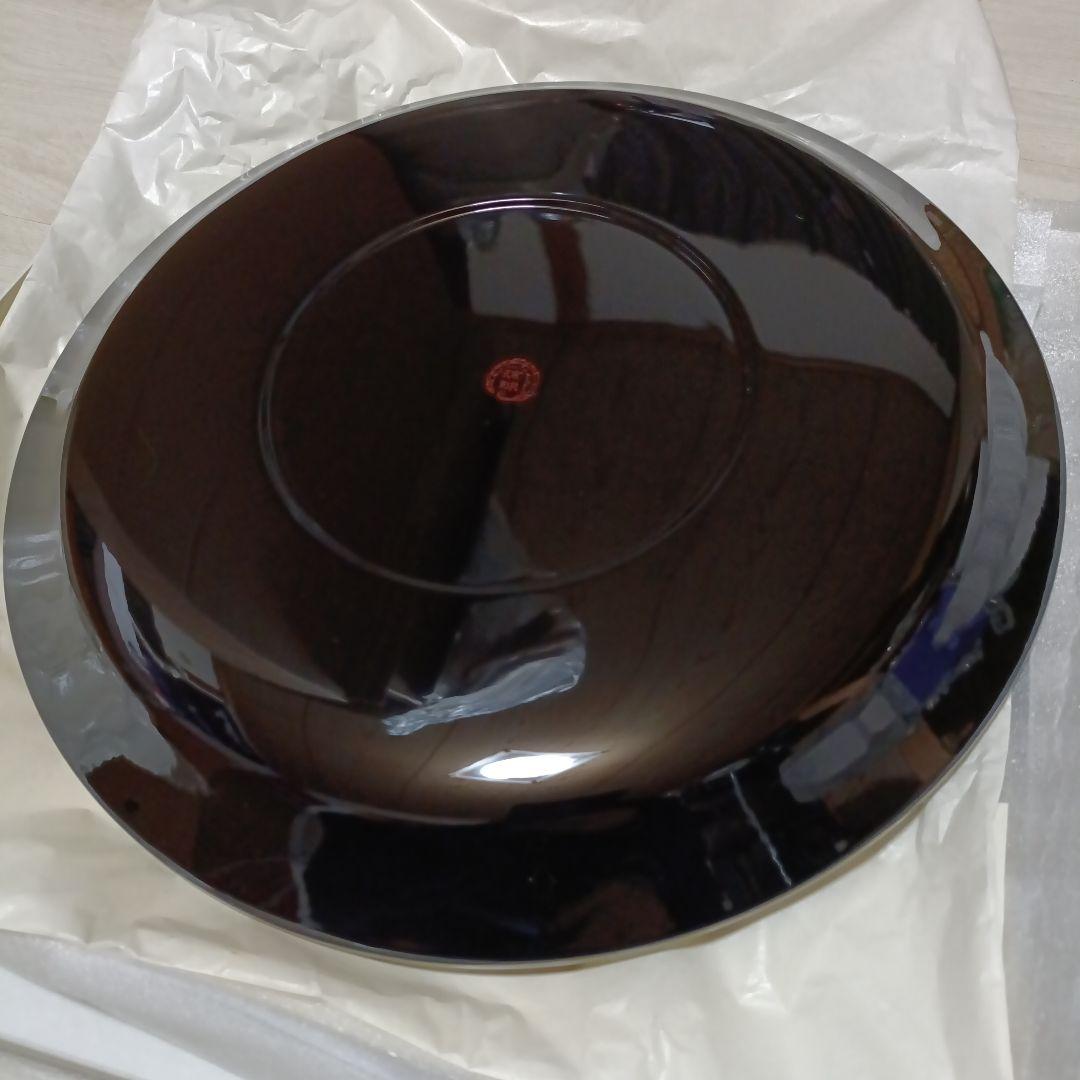 琉球漆器　ハイビスカス花彫刻付き