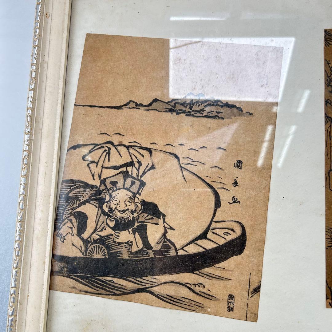 歌川国長 真作 浮世絵木版画 漁師と象の作品