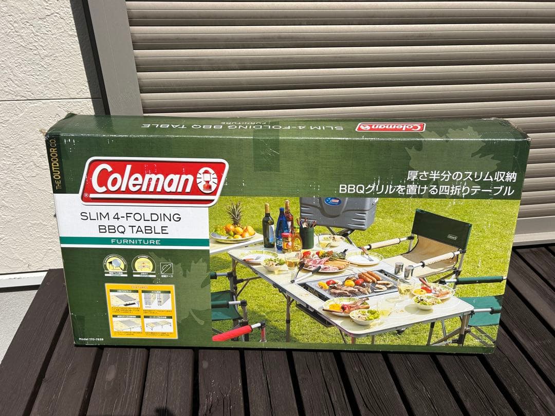 テーブル・チェア・ハンモック Coleman SLIM 4-FOLDING BBQ TABLE