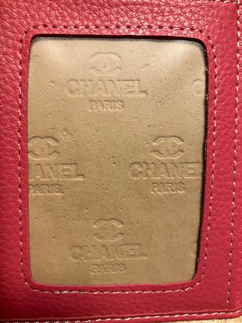 【非売品】CHANEL シャネルノベルティ ピンクレザー三つ折り財布