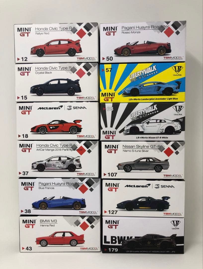 MINI GT 1/64スケールモデルカー12個セット